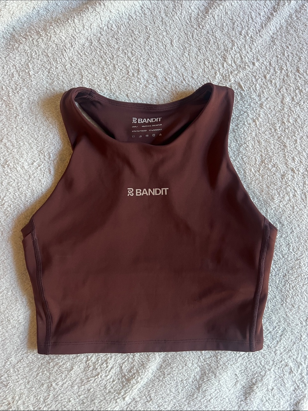 Bandit Stamina Race Crop in Deep Cherry - Size Small